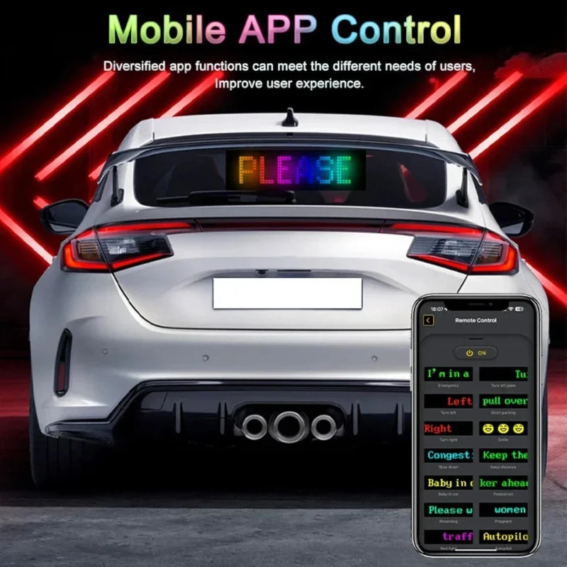 Smart Bluetooth APP LED Matrix Pixel Panel Programmable Flexible Scrolling LED Display Night Light for Car Store Hotel Bar Vue