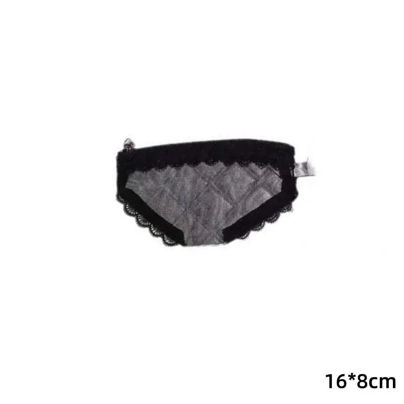 Unique Lace Mesh Briefs Shape Cosmetic Bag Portable Zipper Makeup Bag For Cosmetics Beauty Tools Toiletry Bag Storage Pouch Vue A2