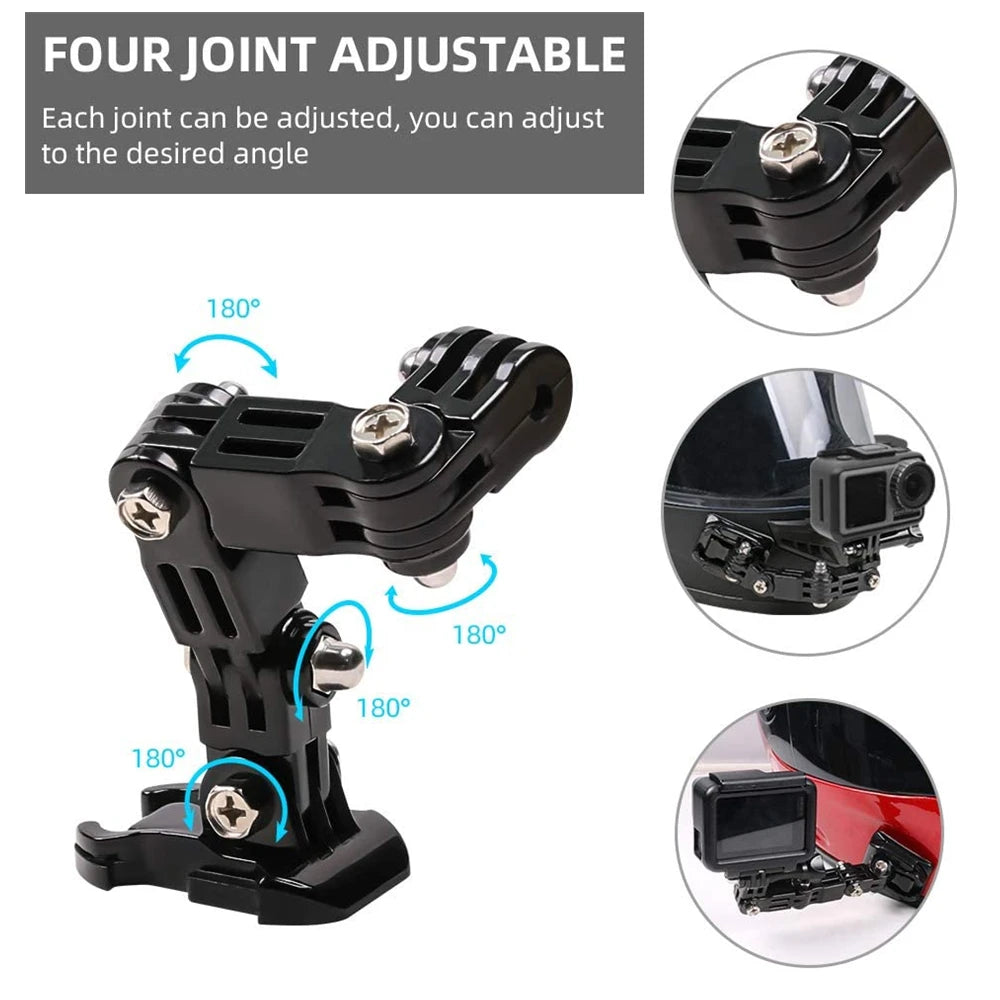 Motorcycle Helmet Kit for GoPro Hero 1110 9 8 7 Action Camera Accessories Set Chin Mount Bracket Bike Chin Mount For Go Pro Vue