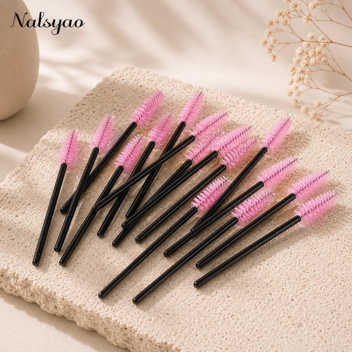 100Pcs Wand Disposable Micro Eyelash Comb Brush Spoolers Makeup Kit Lash Eyebrow Brush Extension Brushes Mascara Applicator Vue