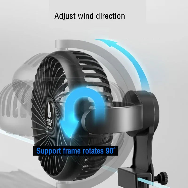 Aquarium Cooling Fan Clip On Marine Coral Tank Temperature Controller Fish Tank Chiller Water Cooling System 360 Rotating Vue
