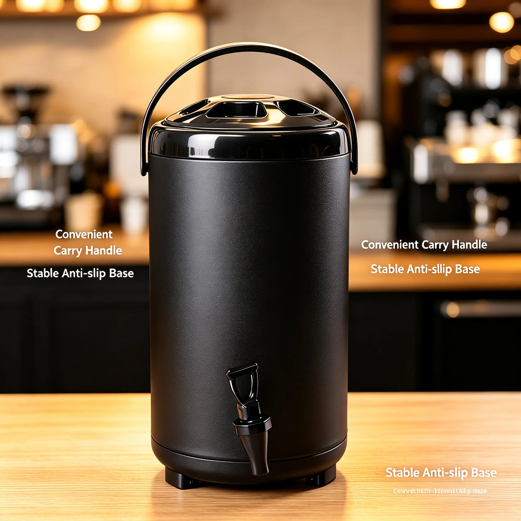 2.3 Gal Insulated Beverage Dispenser – Stainless Steel with Spigot Beverage Dispenser Vue