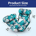 Heavy Duty Portable Inflatable Water Hammock Lounge Chair with Headrest Pool Float for Beach Lake River Outdoor Summer Vacation Vue A