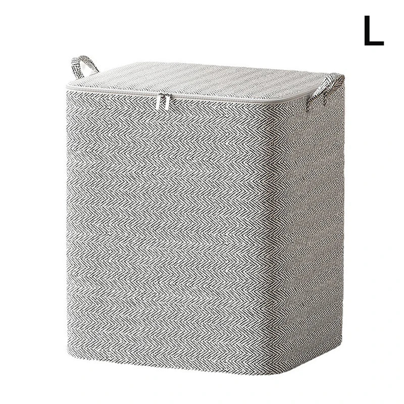 Large Capacity Clothes Storage Bag Organizer With Reinforced Handle For Blankets Bedding Foldable With Zipper Storage Bag Vue L