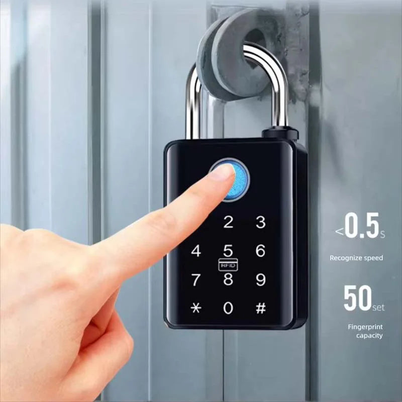 XSDTS Tuya Password Bluetooth Padlock RFID IC Card Key Home Security Waterproof Cabinet Electronic Bag Luggage Padlock Vue