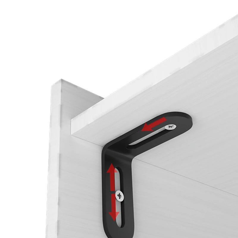1PCS L-shaped Stainless Steel Adjustable Angle Code Long Hole Activity 90 ° Right Angle Furniture Fixer Shelf Bracket Connector Vue