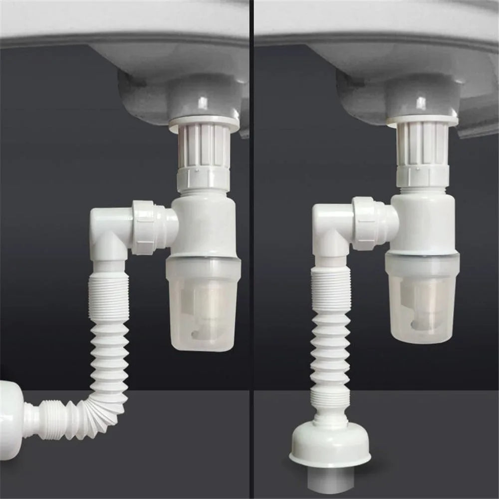 Flexible Universal Anti-blocking Anti-Odor Deodorant Kitchen Bathroom Accessories Sewer Pipe Sink Drain Pipe Sink Hose Plumbing Vue