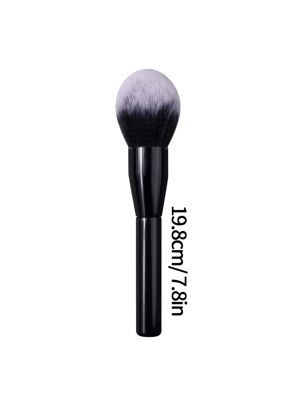 1PC Extra Large Flame Loose Powder Brush, Black Wooden Handle Blush Brush, Large Size Single Makeup Brush Premium Cosmetic Brush Vue