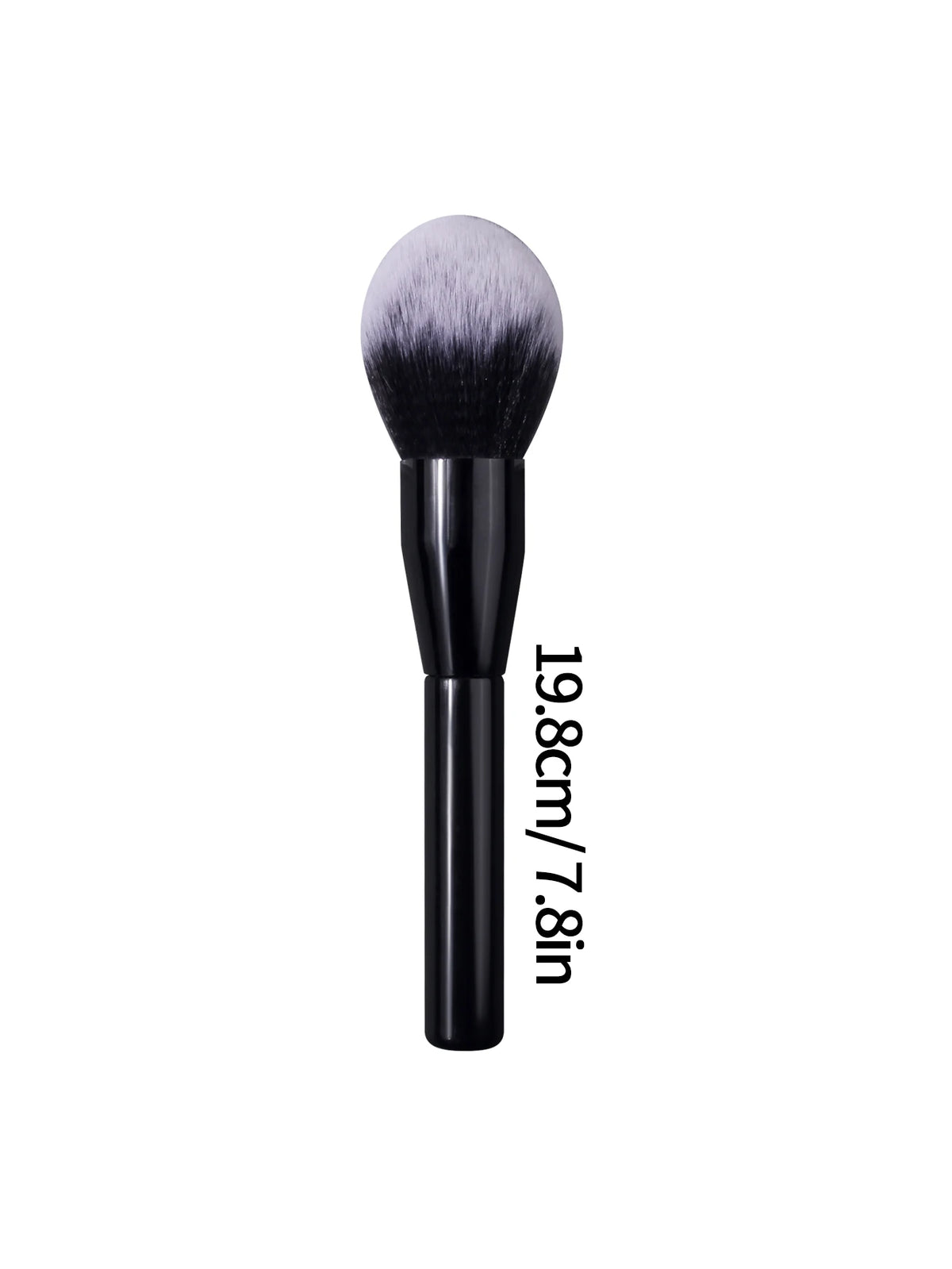1PC Extra Large Flame Loose Powder Brush, Black Wooden Handle Blush Brush, Large Size Single Makeup Brush Premium Cosmetic Brush Vue