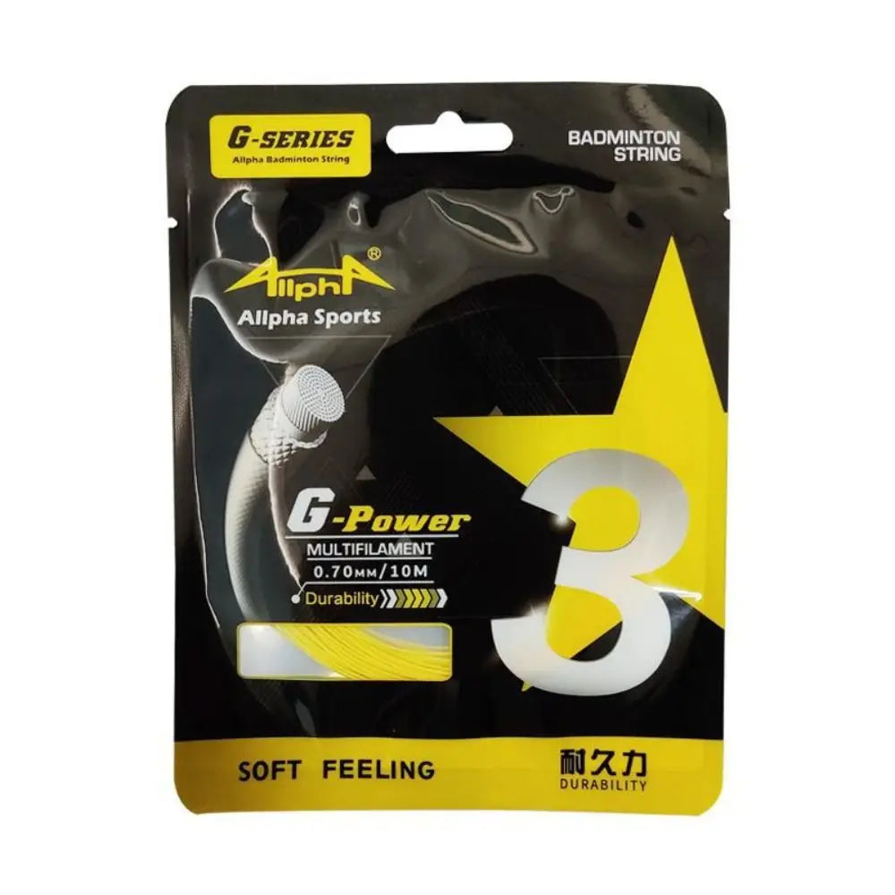0.7mm G3 Badminton Racket Line High Elastic Standard Badminton String Carbon Nanofiber Durable Badminton String Line Training Vue yellow