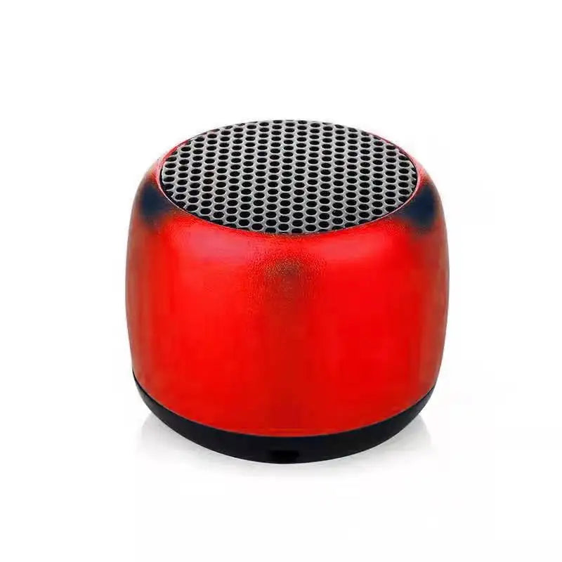 M1 Mini Bluetooth-compatible Small Speaker Portable Intelligent One Drag Two Small Steel Cannon Metal Wireless Sound Subwoofer Vue Red