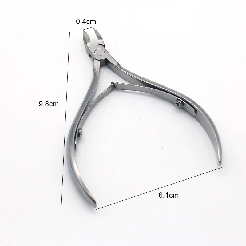 2PCSNail Manicure Scissors Cuticle Cutter Nails Cuticle Nippers Dead Skin Remover Pedicure Stainless Steel Cutters Tools Vue