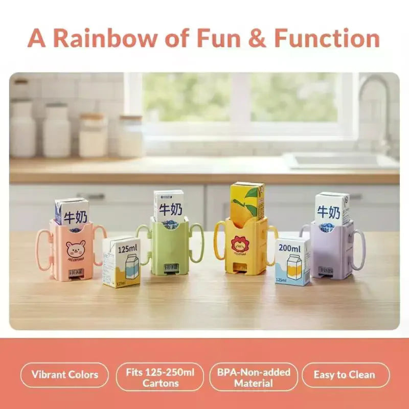 Anti-squeeze Cup Holder Adjustable Milk Juice Box Portable Drink Home