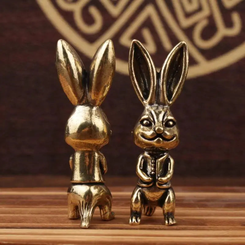 Funny Cat Brass Small Ornament Home Office Desktop Kitten Figurines Handmade Tabletop Copper Animal Sculpture Decoration Crafts Vue