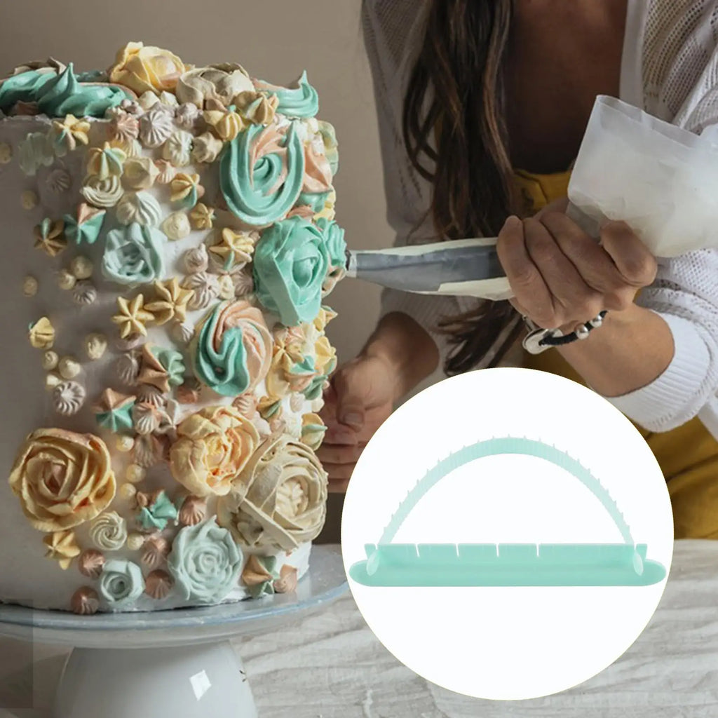 1pc Fondant Cake Arc Decorating Aid Fondant Tool Rim Scale Baking Ruler Sugarcraft Lace DIY Bakeware Tableware Kitchen Tools Vue