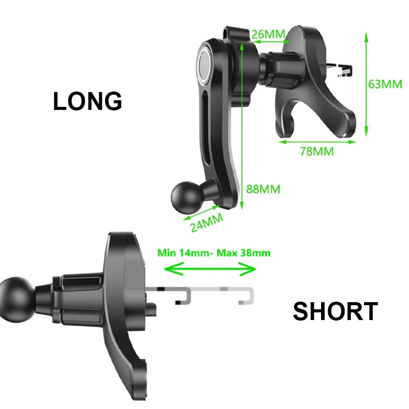 SEAMETAL Car Air Outlet Vent Phone Holder Gravity Sensing Smartphone Mount Stand 360 Degree Rotation Car Vent Hook Phone Bracket Vue