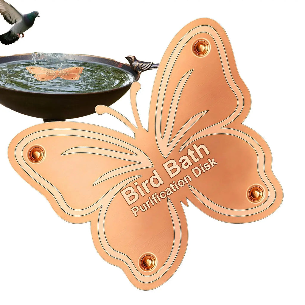 10CM Copper Bird Bath Cleaner Disc Safe All Season Universal For Garden Patio Yard Balcony Lawn Natural B acteria Inhibitor Vue