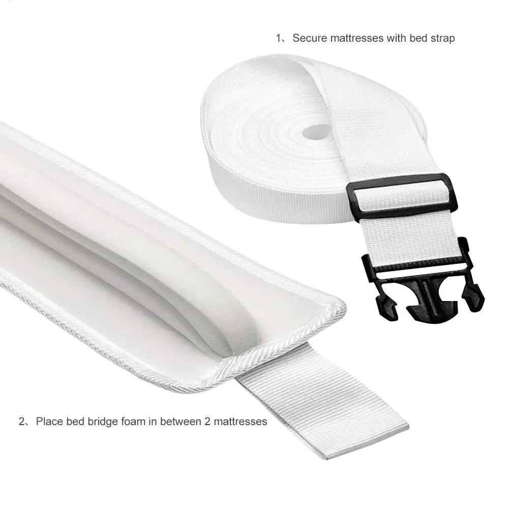 Bed Bridge Twin To King Converter Kit Bed Fixed Bed Gap Filler Mattress Connector Fasteners Straps Grippers Elastic Sets Vue