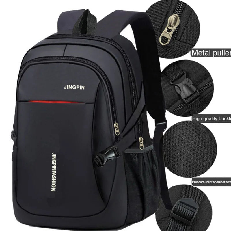 Leisure Schoolbag Women's Canvas Simple Dual-shoulder Bag Men's
