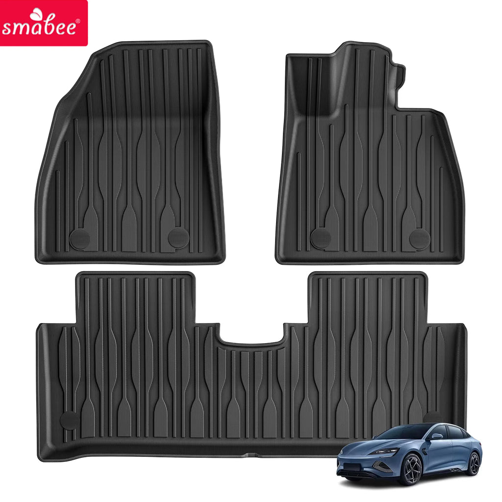 Smabee Right Drive for BYD Seal 2022-2025 Car All -Weather Floor Mats TPE 3D Foot Mat Waterproof Interior Accessories Black Vue