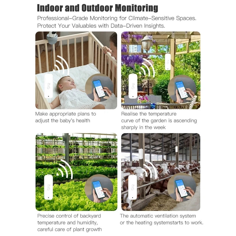Tuya WiFi Smart Weather Station – Temp & Humidity Sensor Smart Weather Station Vue