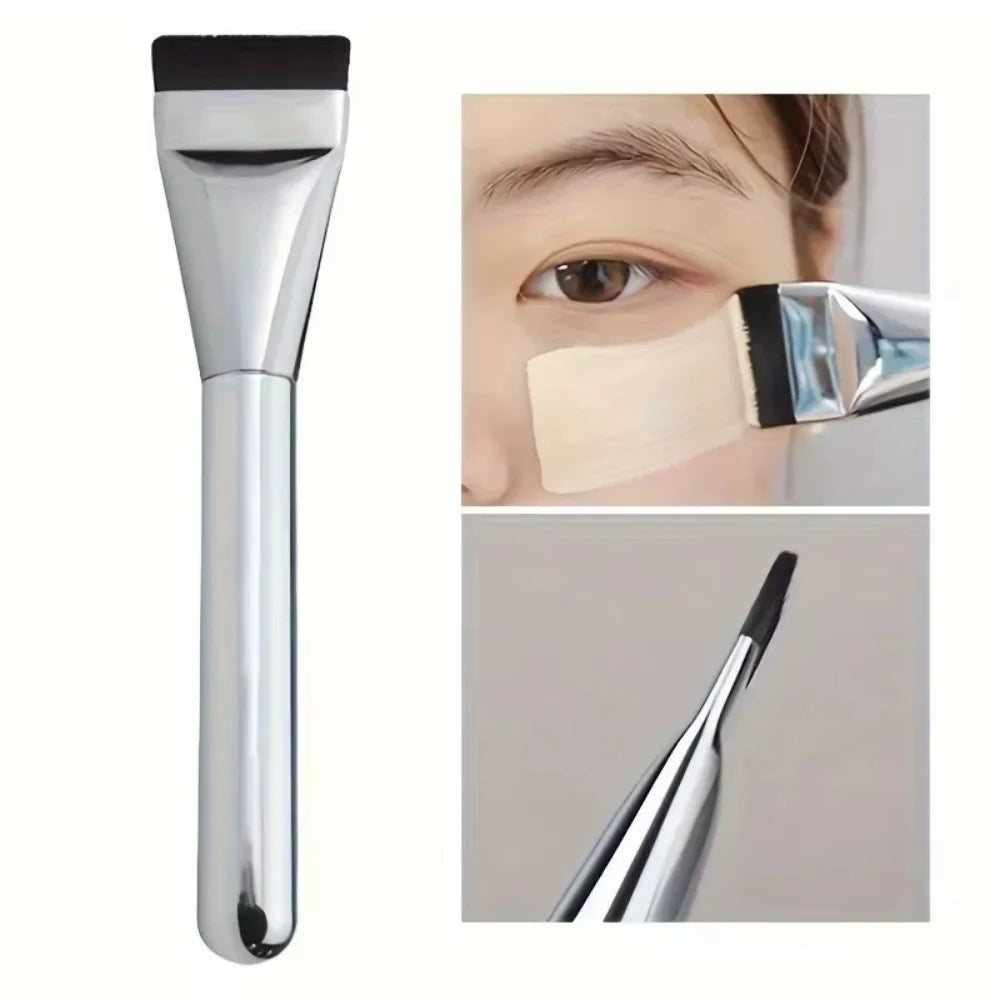 1PC Korean Foundation Brush Ultra Fine Hypoallergenic Nylon Bristle Concealer Primer Contour Mask Makeup Brush for Face Vue