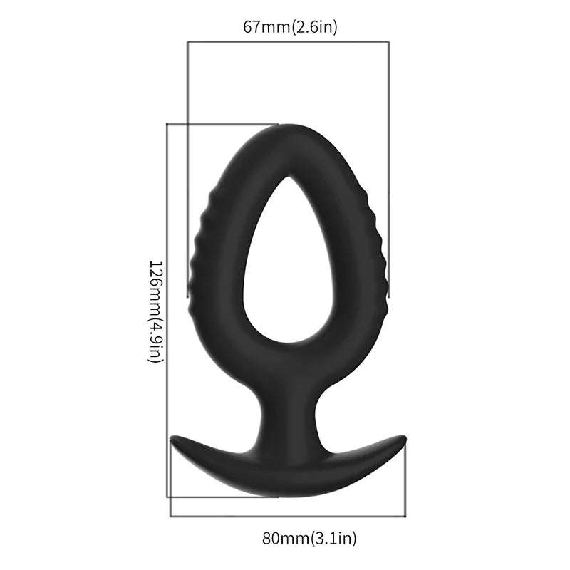 3 Sizes Soft Silicone Back Progressive Training Plug External Prostate Massage Dilator Physical Training Tool for Adults Over 18 Vue L