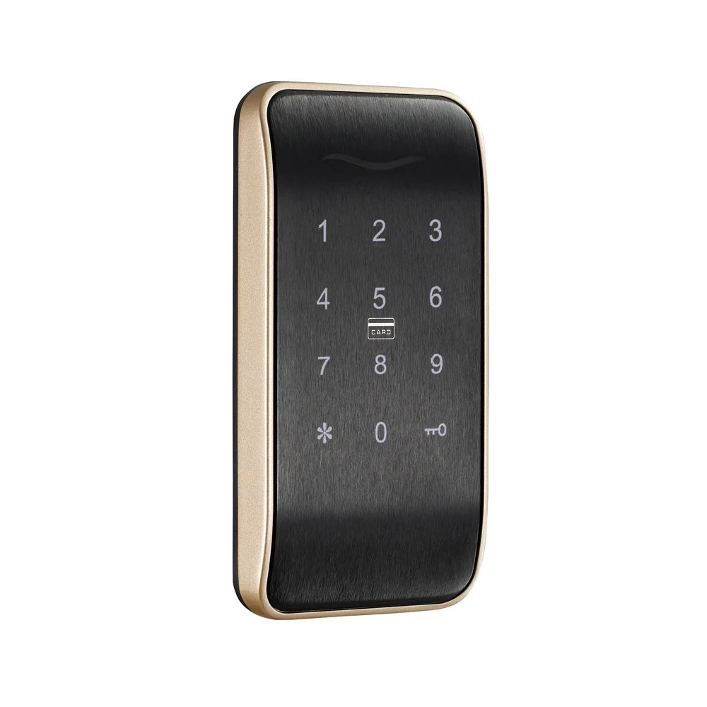TTLOCK APP Keyless Touch Access Control Keypad Password RFID Card Key Metal Digital Sauna Electronic Lock For Cabinet Lockers Vue EM167-Gold
