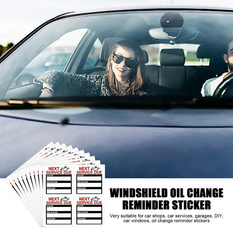 40PCS 2 Inch Oil Change Reminder Stickers Car Maintenance Service Labels Adhesive Next Service Due Stickers "NEXT SERVICE DUE" Vue