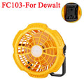 Portable Cordless Fan Rechargeable Camping Fan for Dewalt 20V Batteries with Remote Control Ideal for Maintenance and Job Sites Vue DW-FC103
