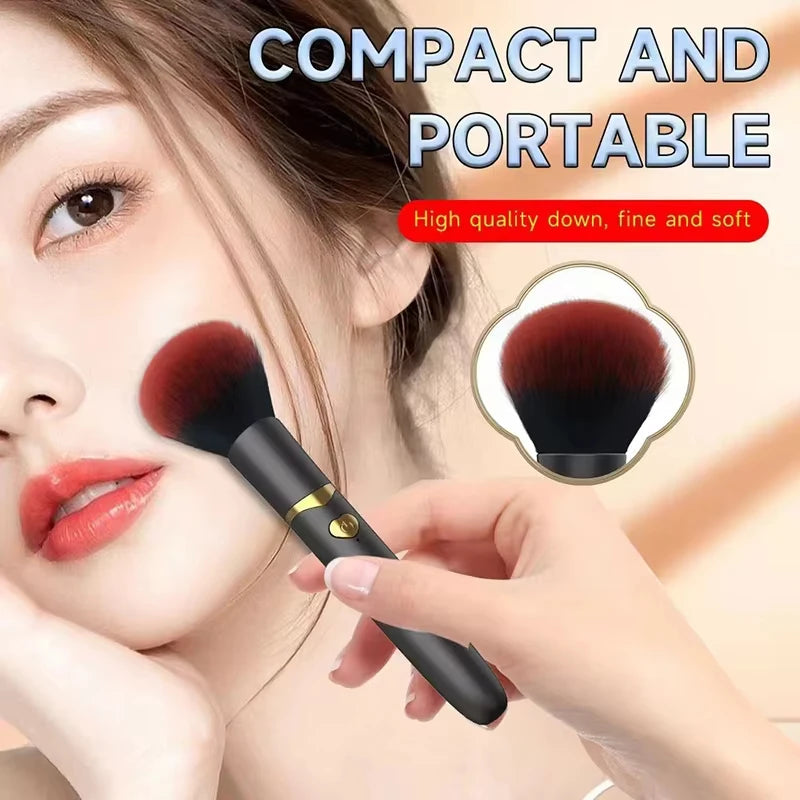2 In 1 Electric Multi-Function Soft Fluffy Portable Foundation Brush Vibration Makeup Brush Rechargeable Detail Makeup Tools ﻿ Vue