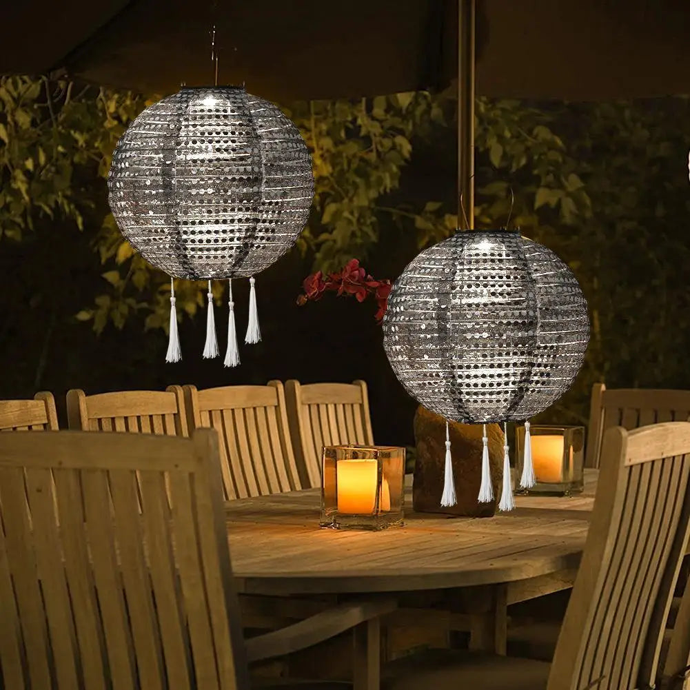 Solar Sequin Retro Lantern – Outdoor Waterproof LED Garden Light Solar Garden Lantern Vue