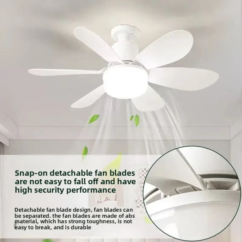 LED 40W Socket Ceiling Fan with Light, 20.5in Screw Ceiling Fans with Lights with Remote, for Bedroom/Garage/Kitchen Vue