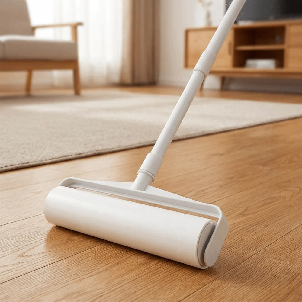 Tearable Telescopic Rod Lint Roller Detachable Large Long Handle Lint Roller Sticky Mop Adjustable Cleaning Rollers Clothing Vue