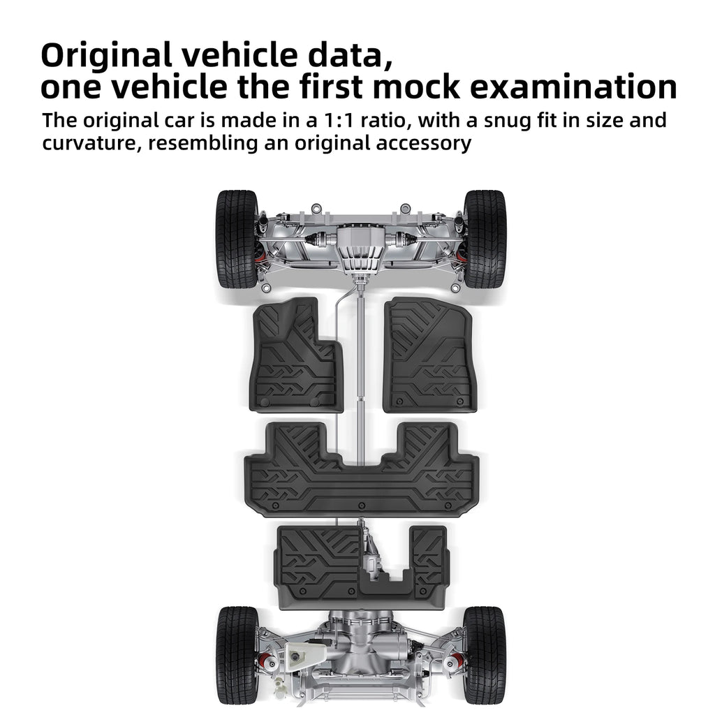 Smabee Left Drive for BYD Tang L/Atto 8/Sealion 8 2025 2026 7Seats (Built-in Refrigerator Model) Car Floor Mats Trunk Accessory Vue