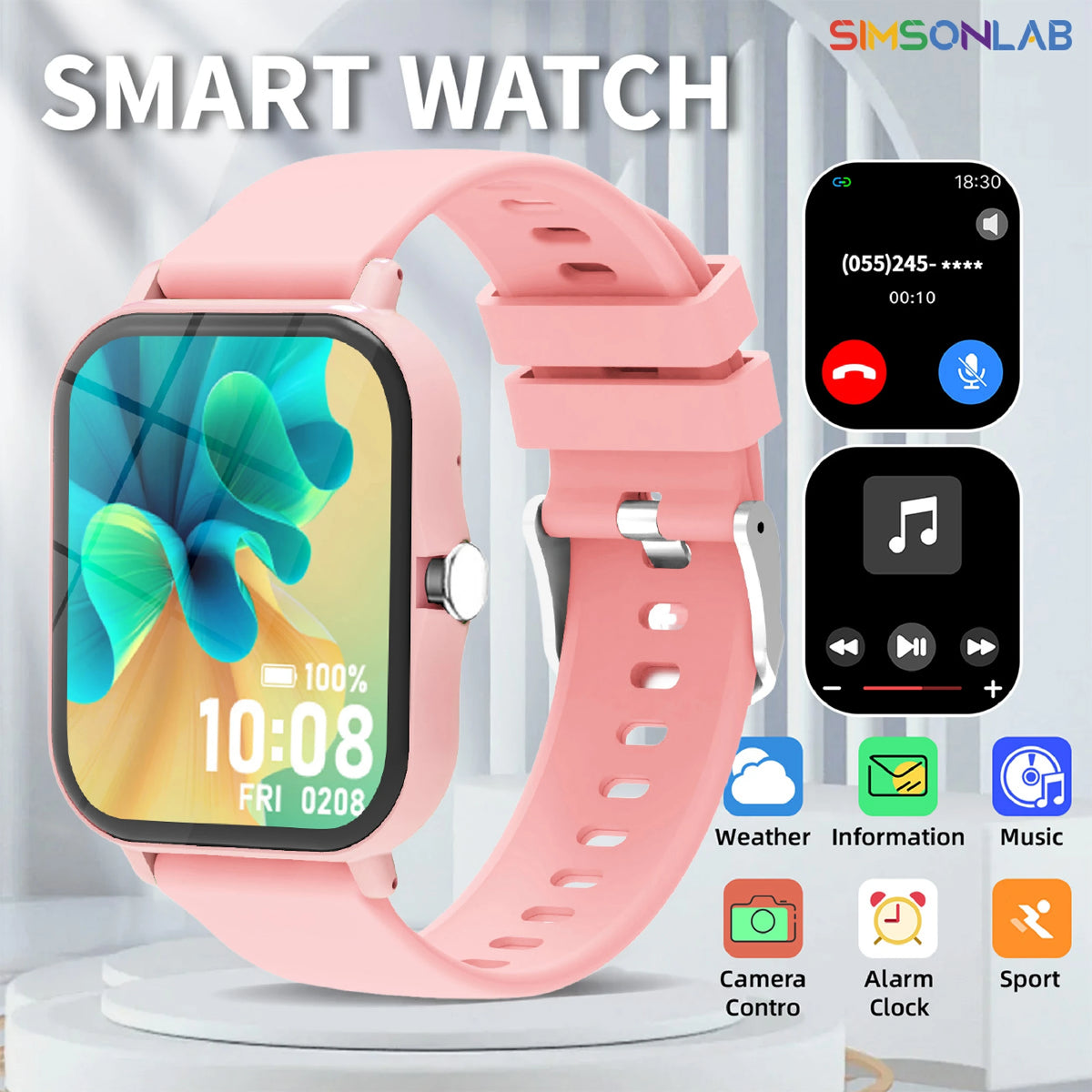 2026 New Sport Smartwatch for Android/IOS Sleep Monitoring Fitness Tracker BT Call Voice Assistant Men Women Watch Gifts Choice Vue