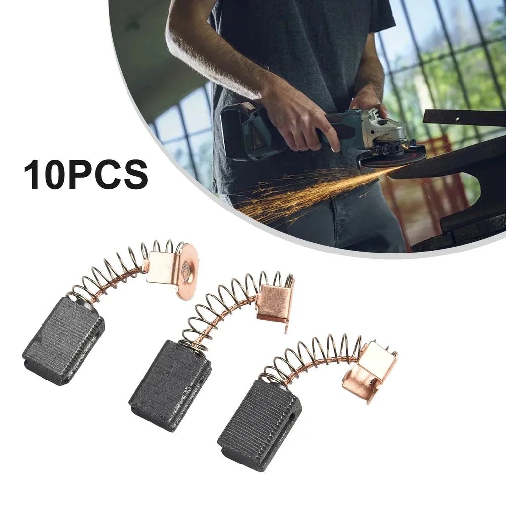 10pc Carbon Brushes 5x8x12mm for Angle Grinder G720 | 10-Pack Carbon Brush Set Vue