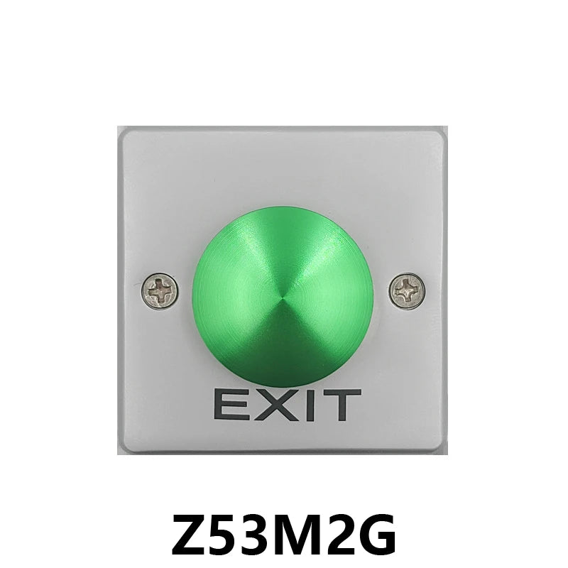 NO/COM Zinc Alloy Exit Button Switch Push Exit Button Door Release Switch for Access Control System Vue Z53M2G