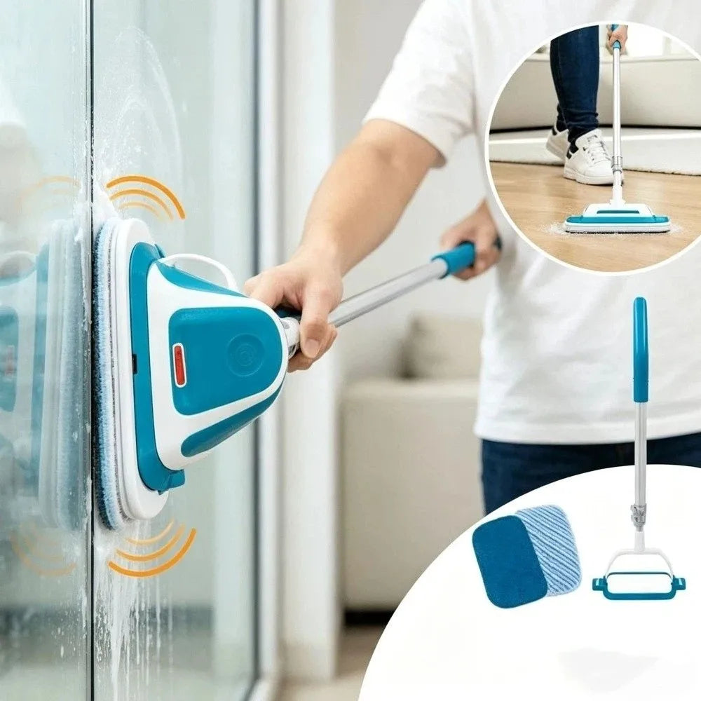 Multifunctional Detachable Electric Mop Wireless Rechargeable Glass Wiper Plastic Efficient Glass Cleaning Tool Shower Door Vue