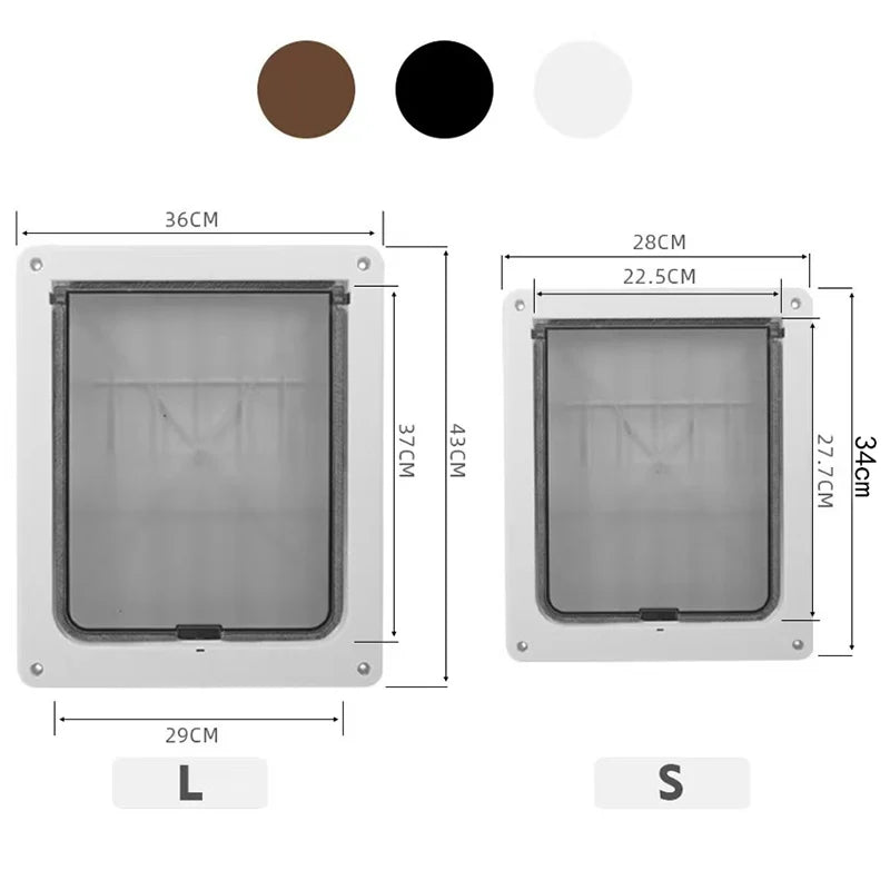 Strong Lockable Dog Door with Privacy Protection Flap Gate Pet Dog Door For Big Small Dogs Pet Safety Doors Easy to Install Vue