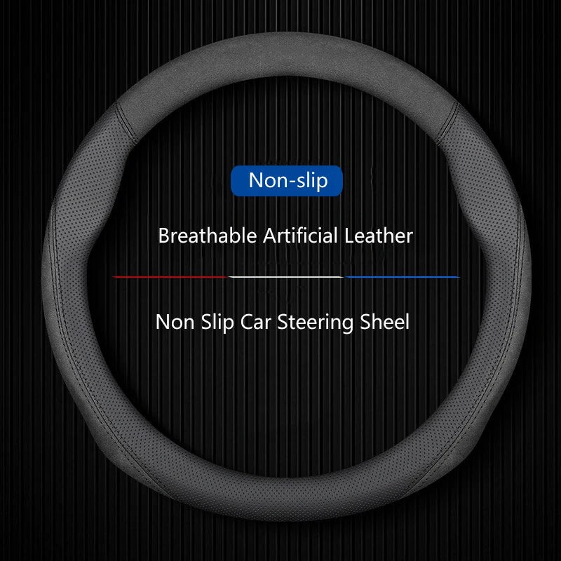 Car Steering Wheel Cover O-shaped Booster Cover, Breathable, Auto Decoration For Honda Accord 2023 2024 2025 Diameter 38cm Vue