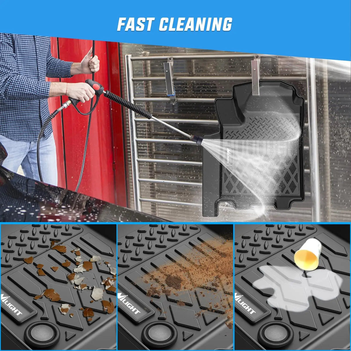 Nilight TPE Floor Mats for Chevy Chevrolet Silverado EV WT Only 2024 2025 2026 All Weather Custom Fit Heavy Duty Floor Liners Vue
