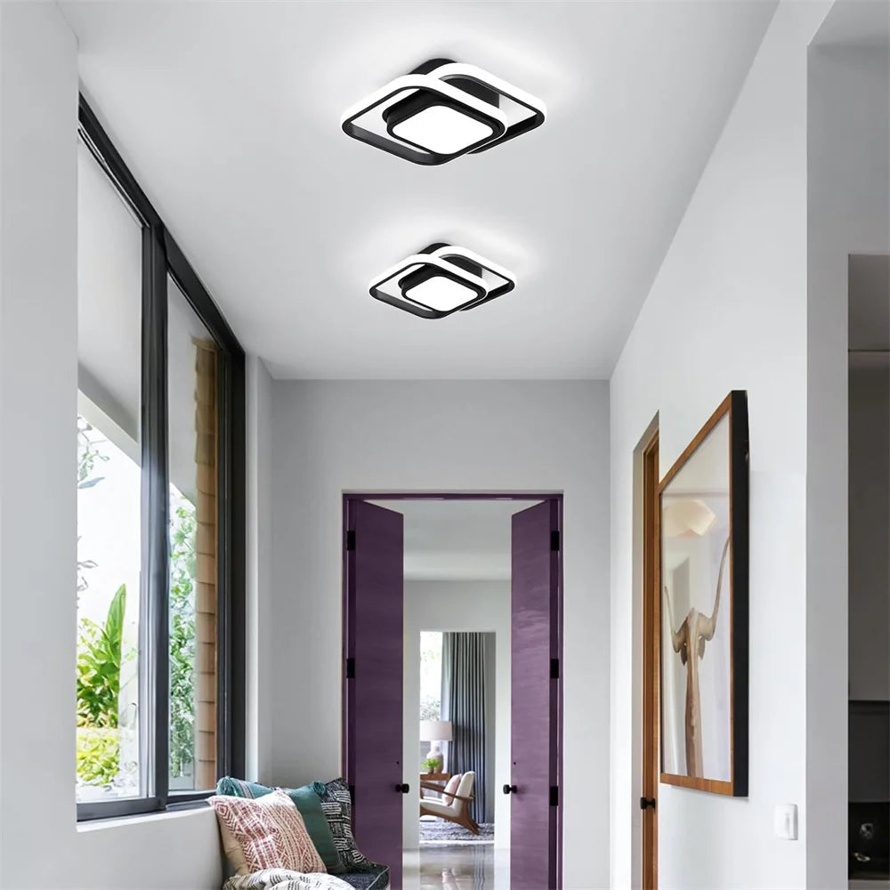 LED Ceiling Light Modern Square Ceiling Lamp for Bedroom Kitchen Living Room Study Hallway Small Asile Lamp Corridor Lights Vue