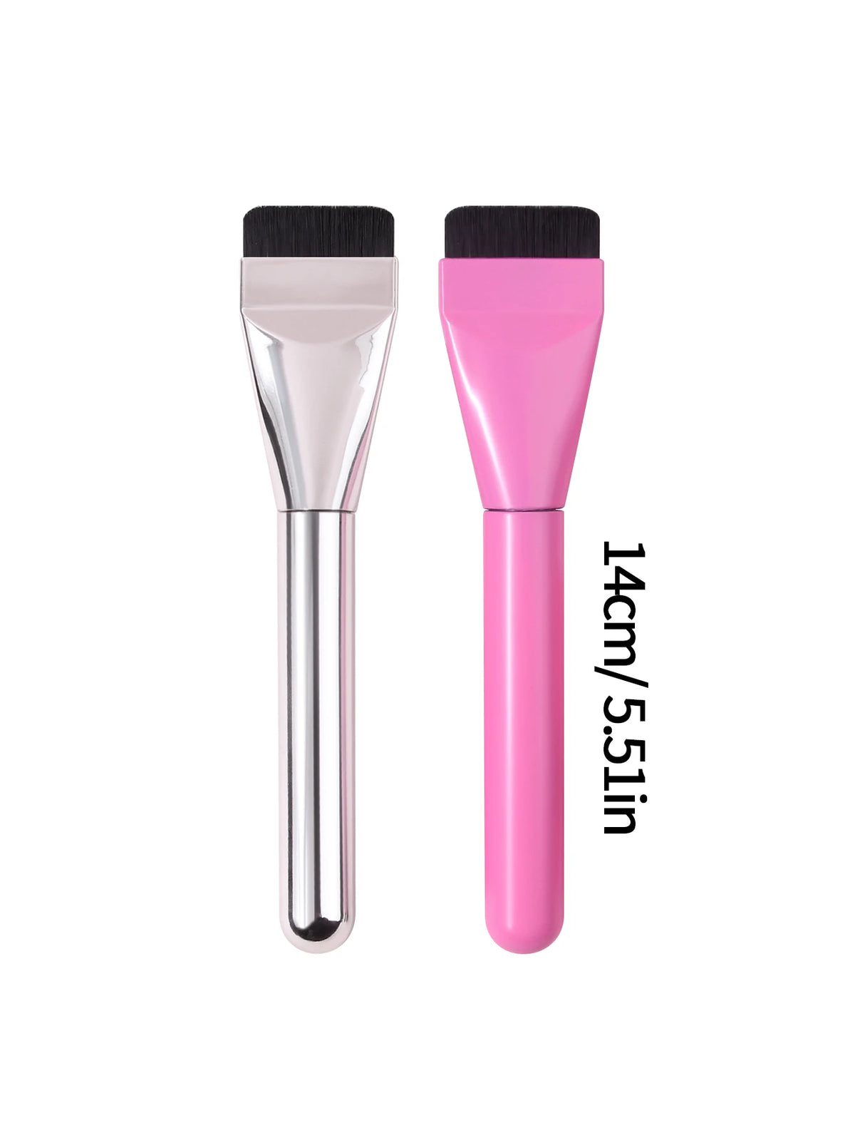 2-Piece Ultra-Thin Foundation Brush, Slim Facial Contour Brush, Mask Brush, Flat Mixing Foundation Cream Brush Vue