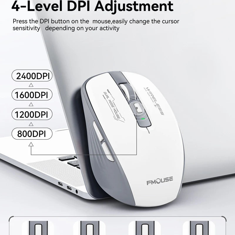 M303L Wireless Mouse 2.4G Bluetooth Dual Mode 1600 DPI Silent Tablet Notebook PC Office Portable Mouse For Android ios Vue