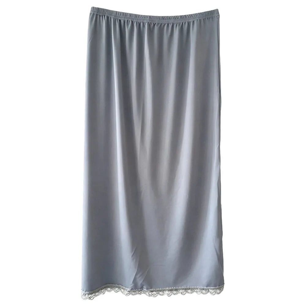 Lightweight Lace Inner Layer Slip Skirt Soft Loose Fit Women Vue One Size Grey Lace 70cm