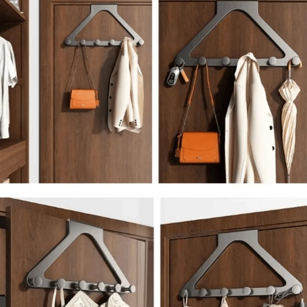 Punch Free Clothes Hooks No-drill Traceless Design Wall Mounted Hanger Triangle Door Storage Hook Behind The Door Vue