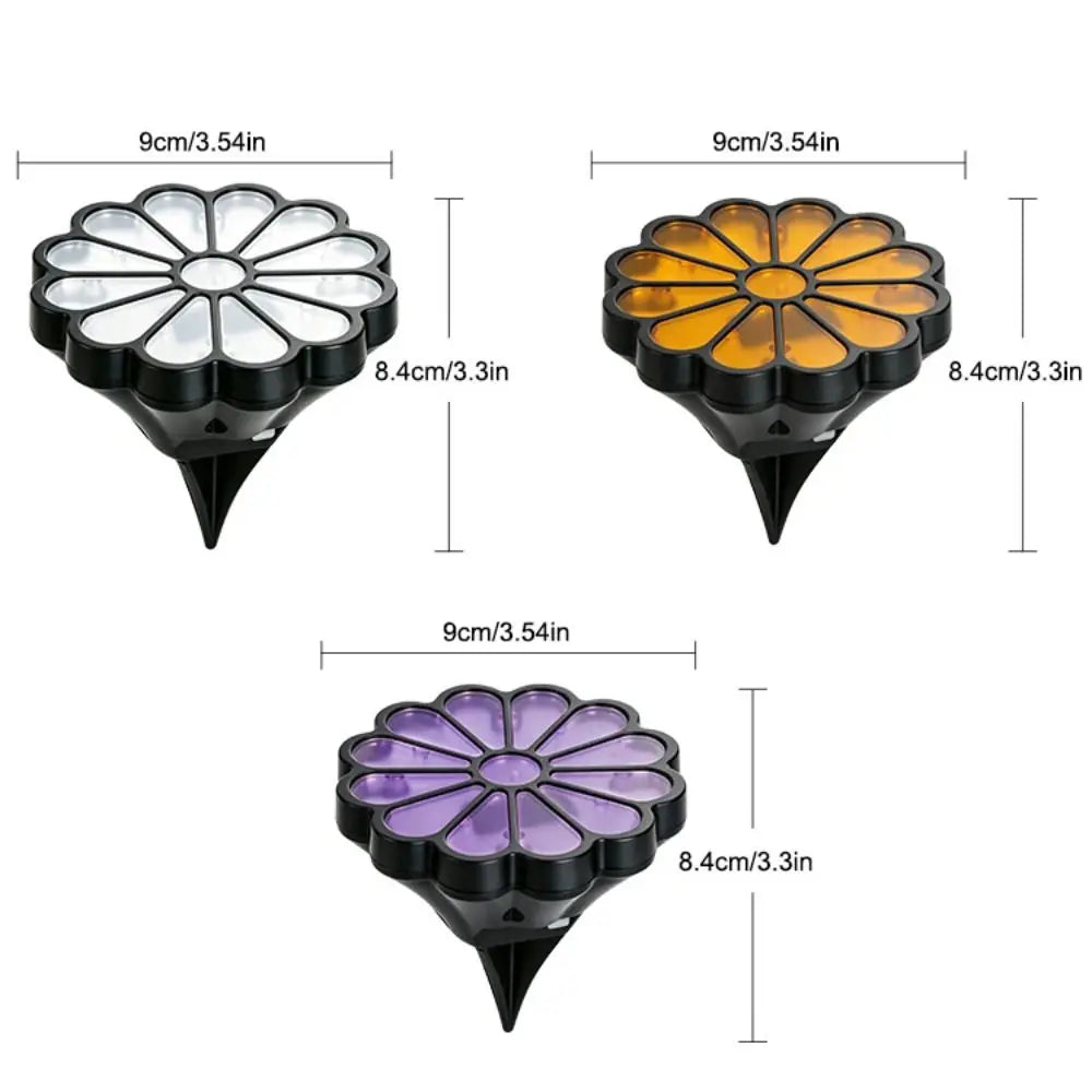 Waterproof Solar Daisy Flower Stake Lights LED Petal Shape Solar Flower Lights Decorative Ambient Simulation Daisy Vue
