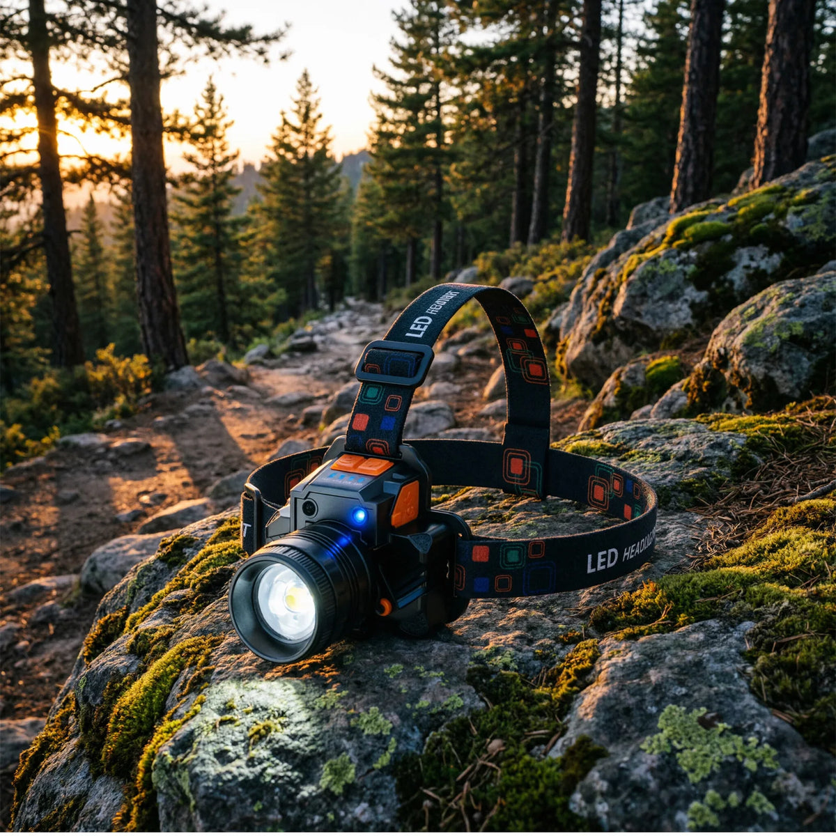 Rechargeable LED Headlamp with Motion Sensor | IPX4 Waterproof LED Headlamp Vue China Mainland