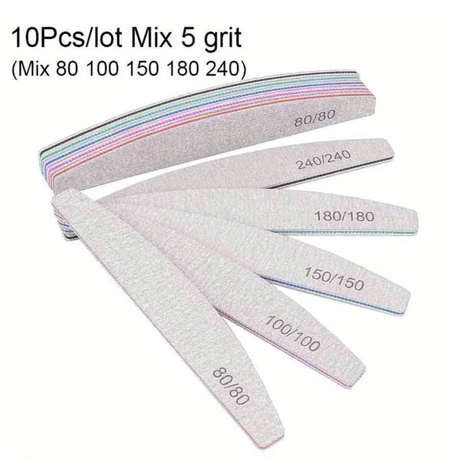 Professional Nail File Set – 80 to 240 Grit Manicure Files